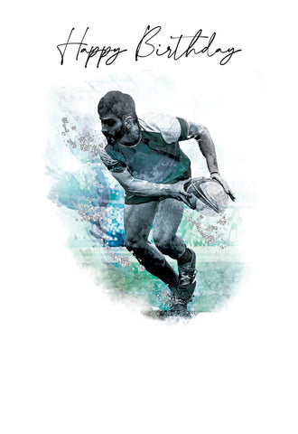 General birthday card- rugby