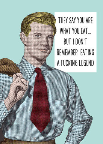 Funny birthday card - celebrating the legend