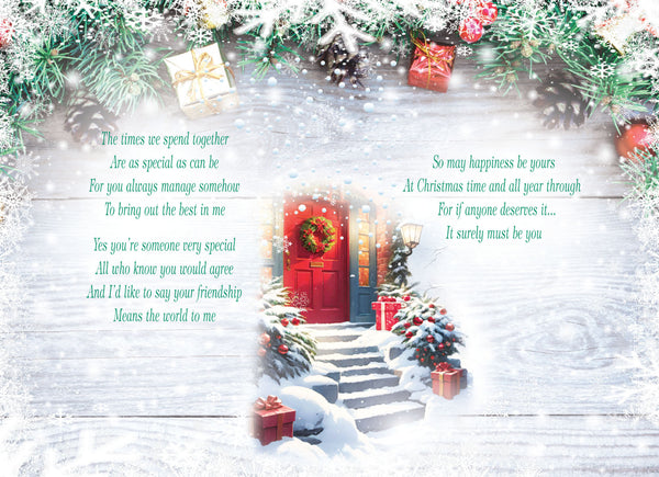Friend Christmas card- Thoughtful verse