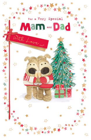 Luxury Mam and Dad Christmas card - Boofle