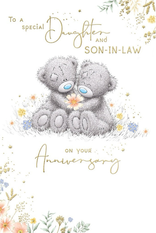 Daughter and Son-in-law wedding anniversary card - Me to you