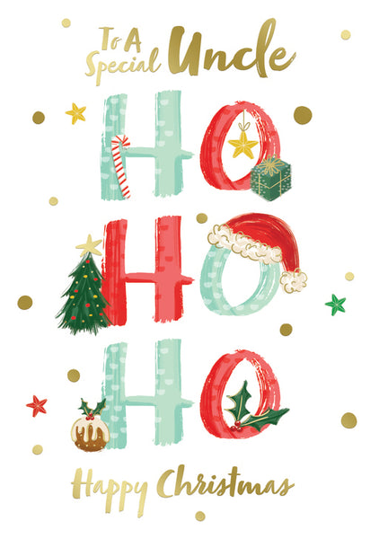 Uncle Christmas card- ho ho ho