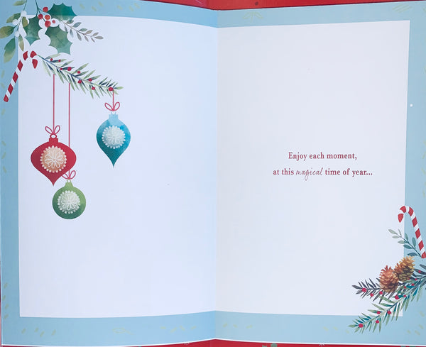 Mum and Dad Christmas card - large card