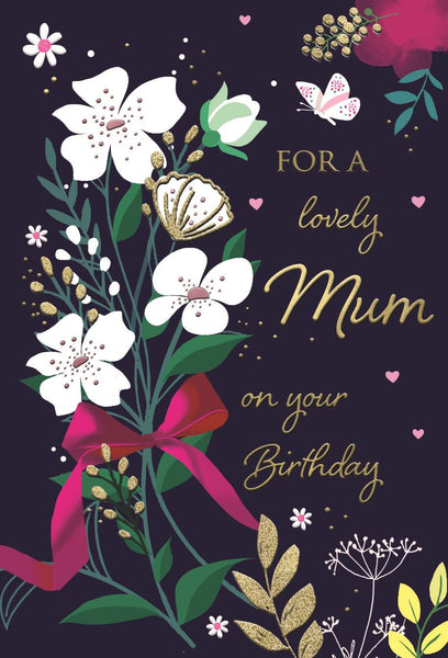 Mum birthday card - colourful flowers