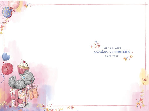 Me to you Sister birthday card - tatty teddy with gifts
