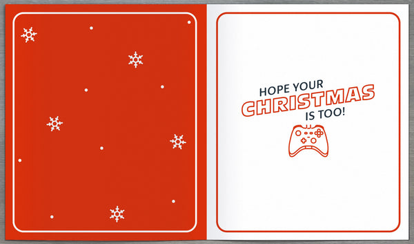 Grandson Christmas card - fun gamer