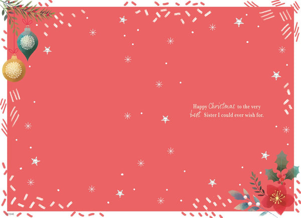 Sister Christmas card- sentimental verse