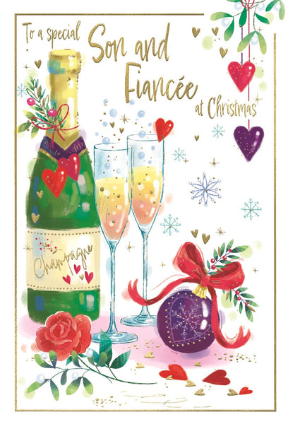 Son and Fiancée Christmas card - Christmas celebrations
