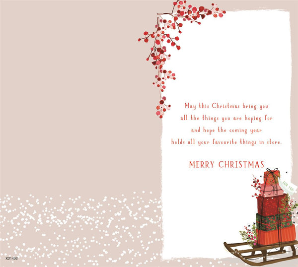 Brother-in-law Christmas card - winter sleigh