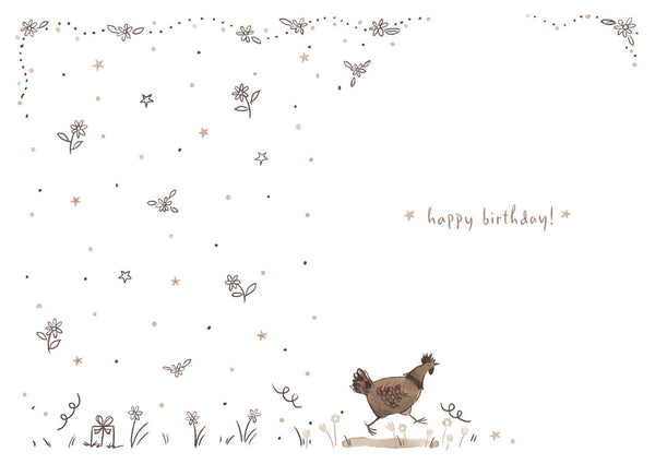 Cute chicken birthday card - general birthday