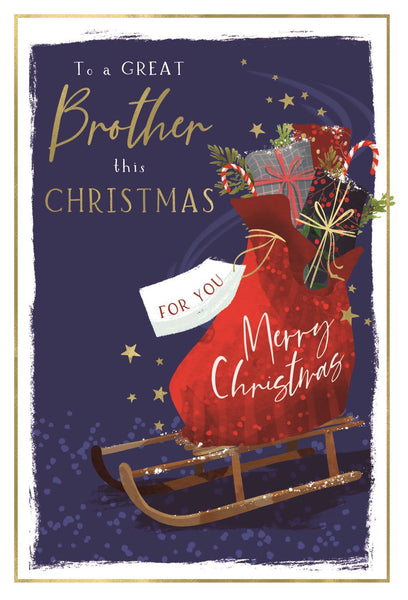 Brother Christmas card- Xmas sleigh