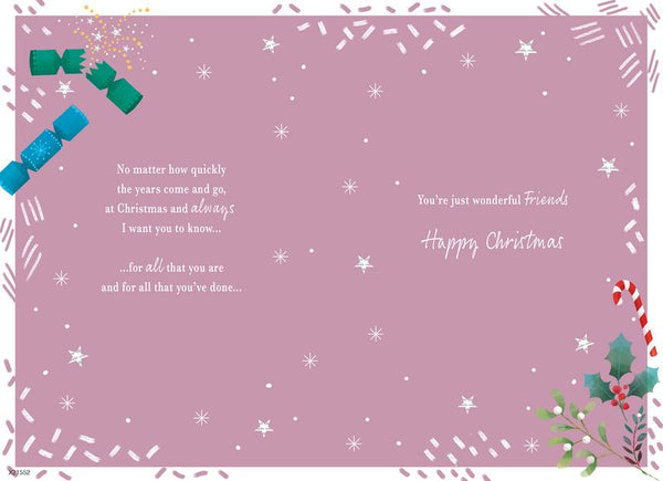 Special friends Christmas card - sentimental verse
