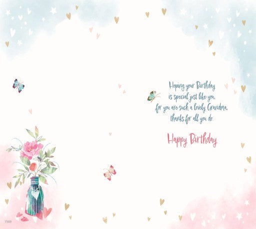 Grandma birthday card - birthday flowers