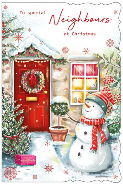 Neighbours Christmas card - snowman