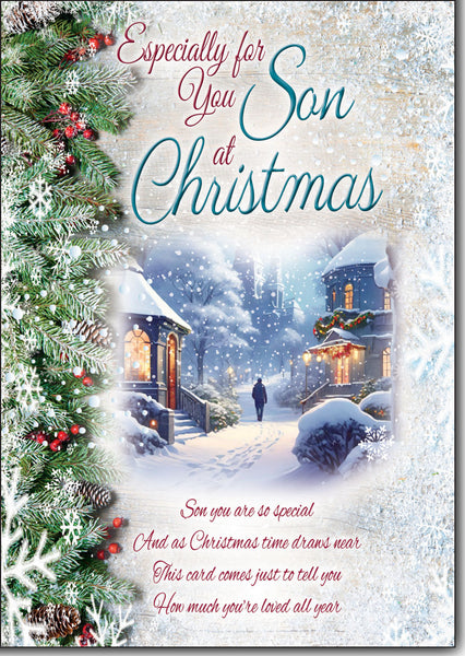 Son Christmas card - sentimental verse