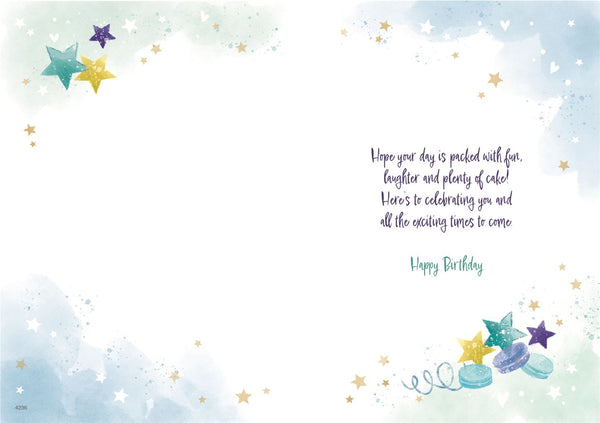 Grandson birthday card - birthday cake