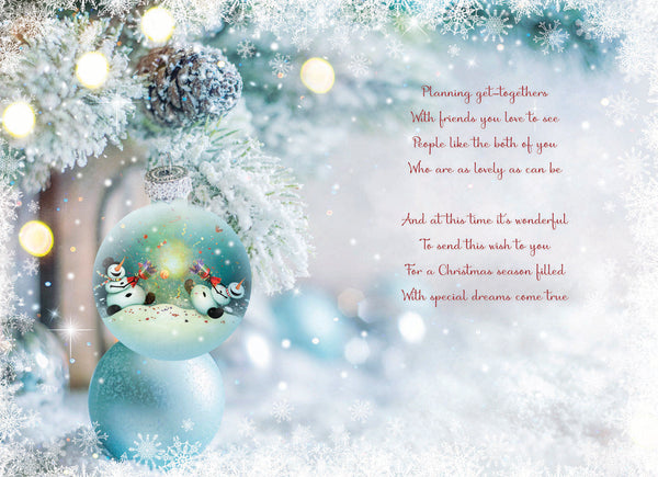 Both of you Christmas card - sentimental verse