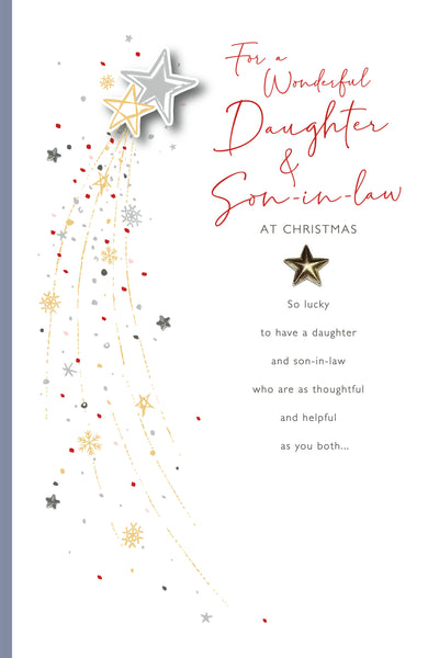 Daughter and Son-in-law Christmas card - Luxury card