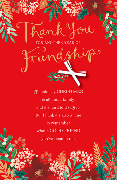 Friend Christmas card- thankful for our friendship