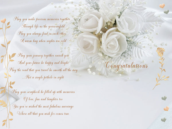 Wedding day congratulations card - traditional photo
