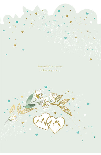 Daughter and son in law anniversary card - heart and flowers