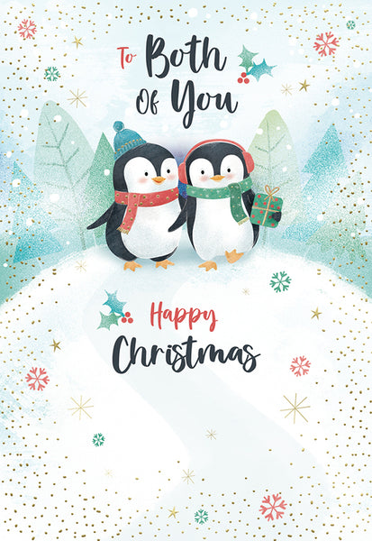 Both of you Christmas card- cute penguins