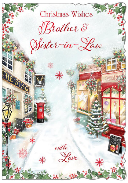 Brother and Sister-in-law Christmas card- Xmas shopping