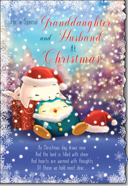 Granddaughter and Husband Christmas card - sentimental verse