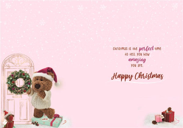 Someone special Christmas card - cute bear and penguin