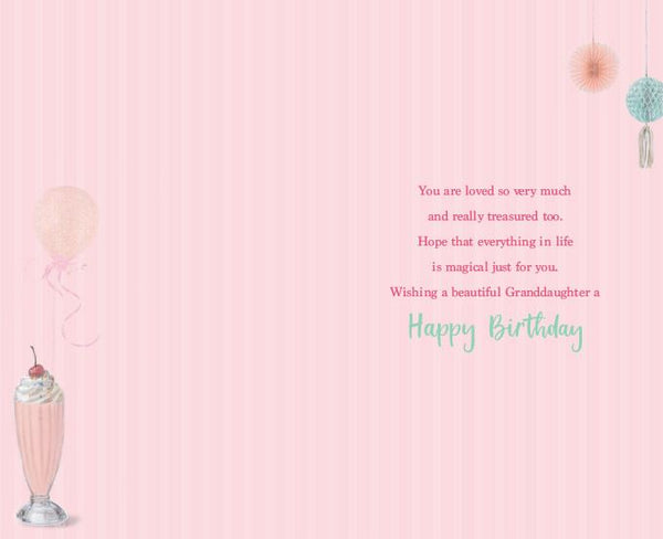 Granddaughter birthday card - birthday cake
