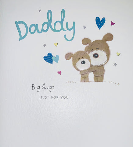 Daddy Father’s Day card - big hugs