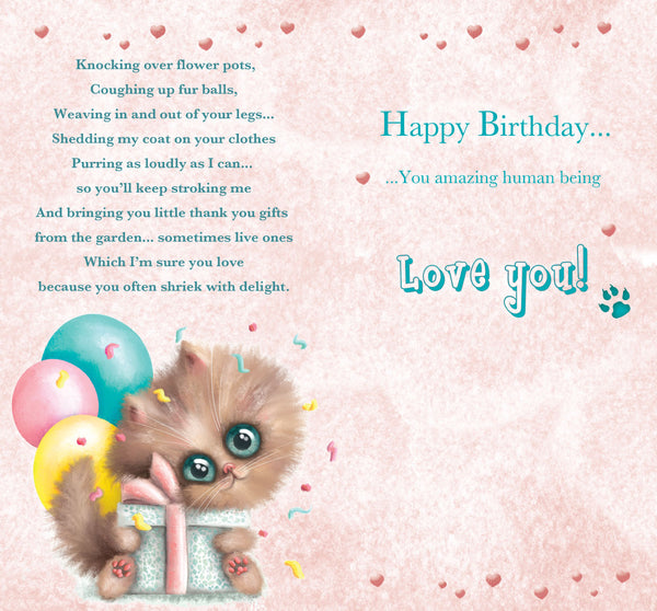 Birthday card from the cat