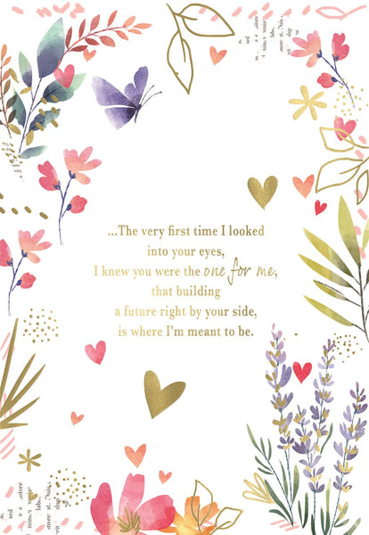 Fiancée birthday card - sentimental verse