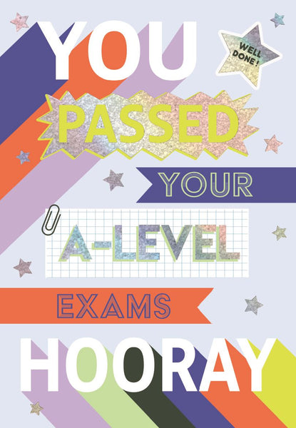 A-levels exam congratulations card