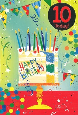 10th birthday card
