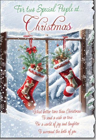 Special people at Christmas card - sentimental verse
