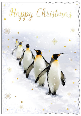 General Christmas card - cute penguins