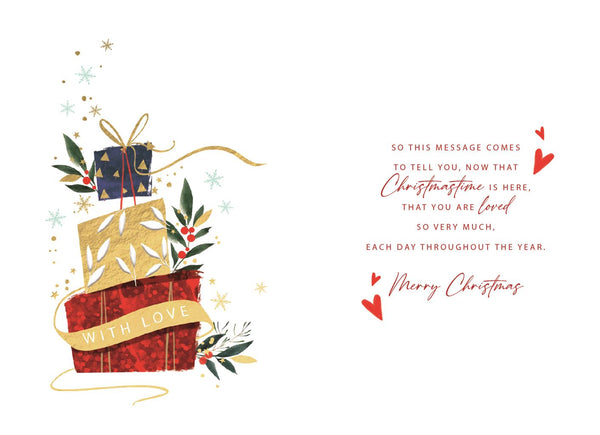 Daughter Christmas card - luxury card