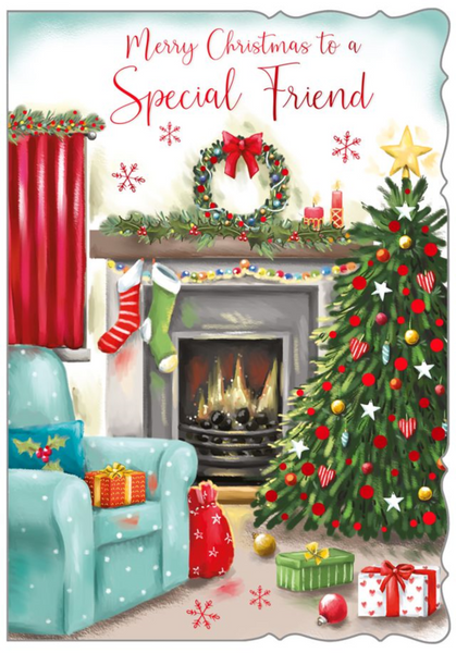 Friend Christmas card- cozy home