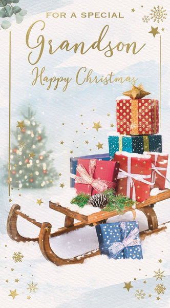 Grandson Christmas card - xmas gifts