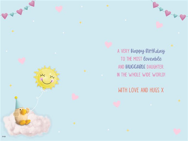 Daughter 1st birthday card- cute bear