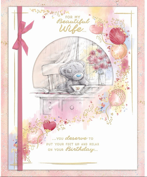 Luxury Boxed Wife birthday card - Me to you