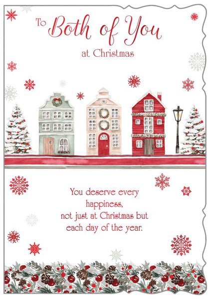 To both of you Christmas card - winter houses