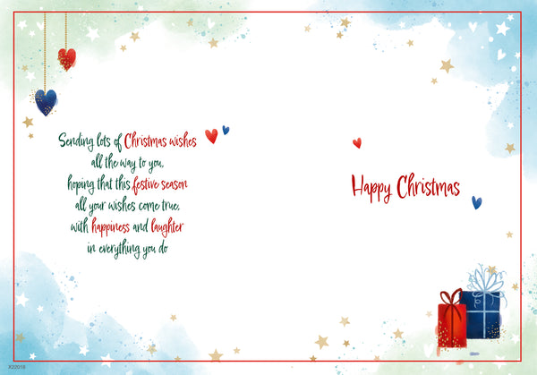 Across the miles Christmas card- Xmas tree