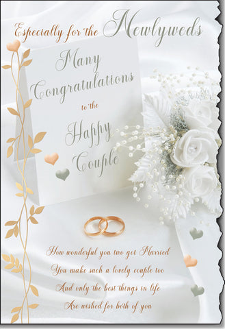 Wedding day congratulations card - traditional photo