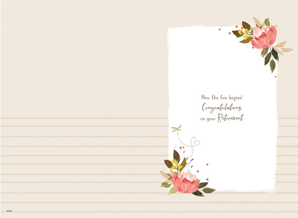 Retirement card- retirements in 2026 - flowers