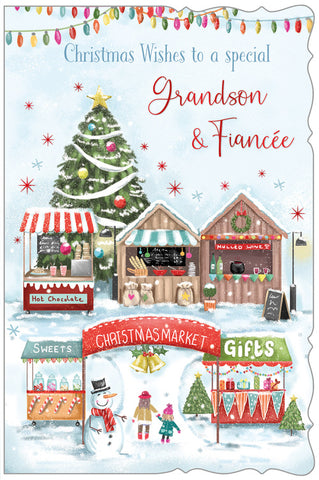 Grandson and Fiancée Christmas card - xmas market