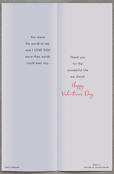 Wife Valentine’s Day card- POP UP!