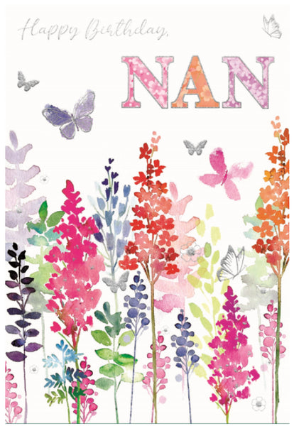 Nan birthday card presents and flowers