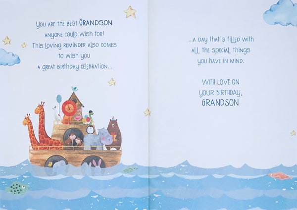 Grandson birthday card- cute